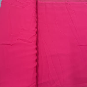 Classic Dark Punch Pink Solid Georgette Fabric