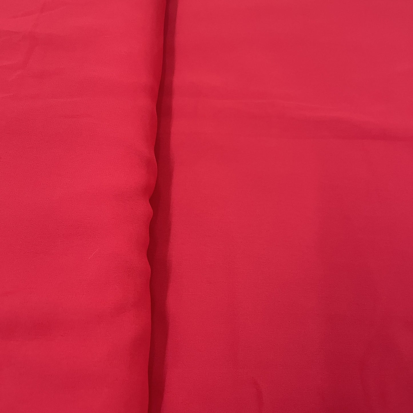 Classic Candy Red Solid Georgette Fabric
