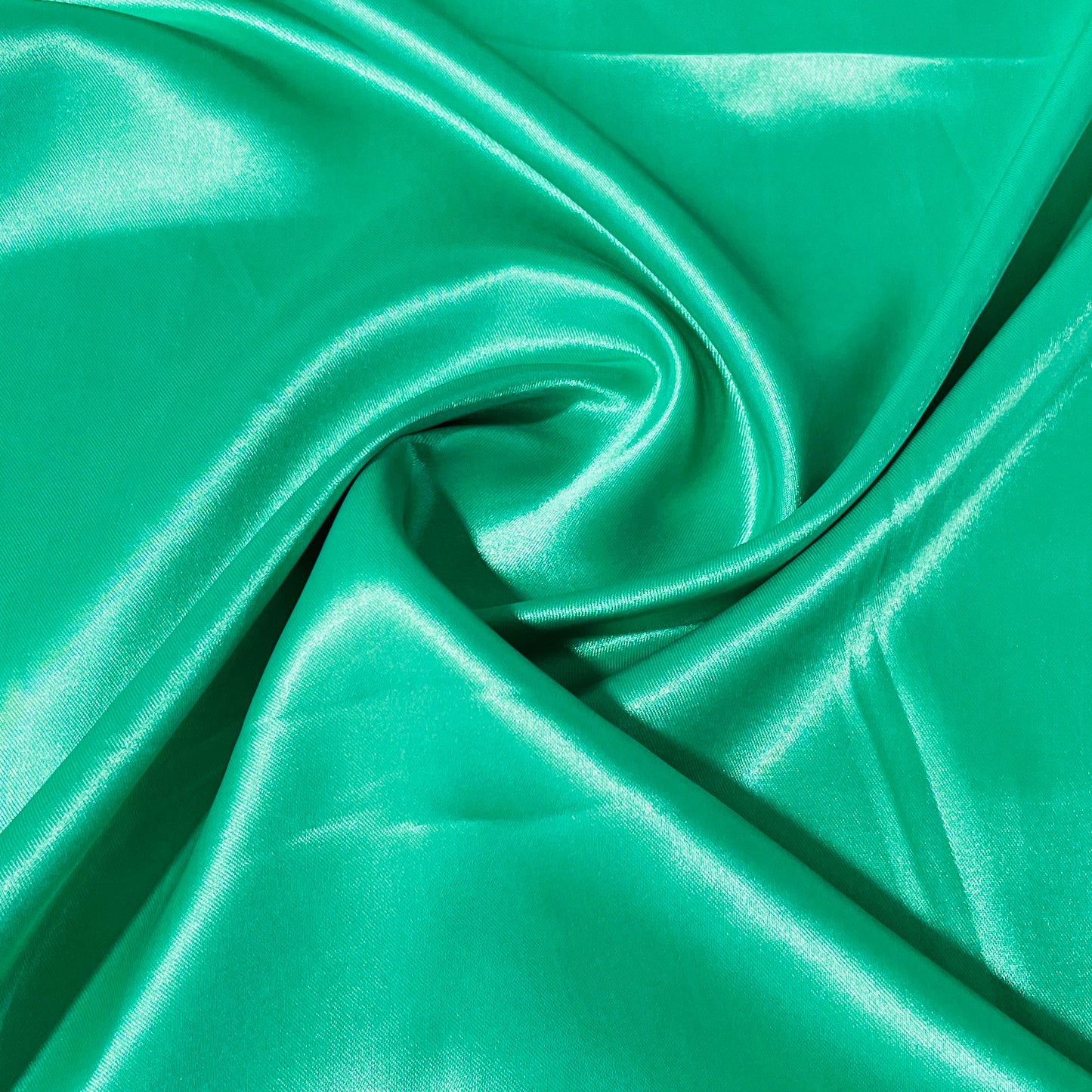 Green Solid Satin Fabric - TradeUNO