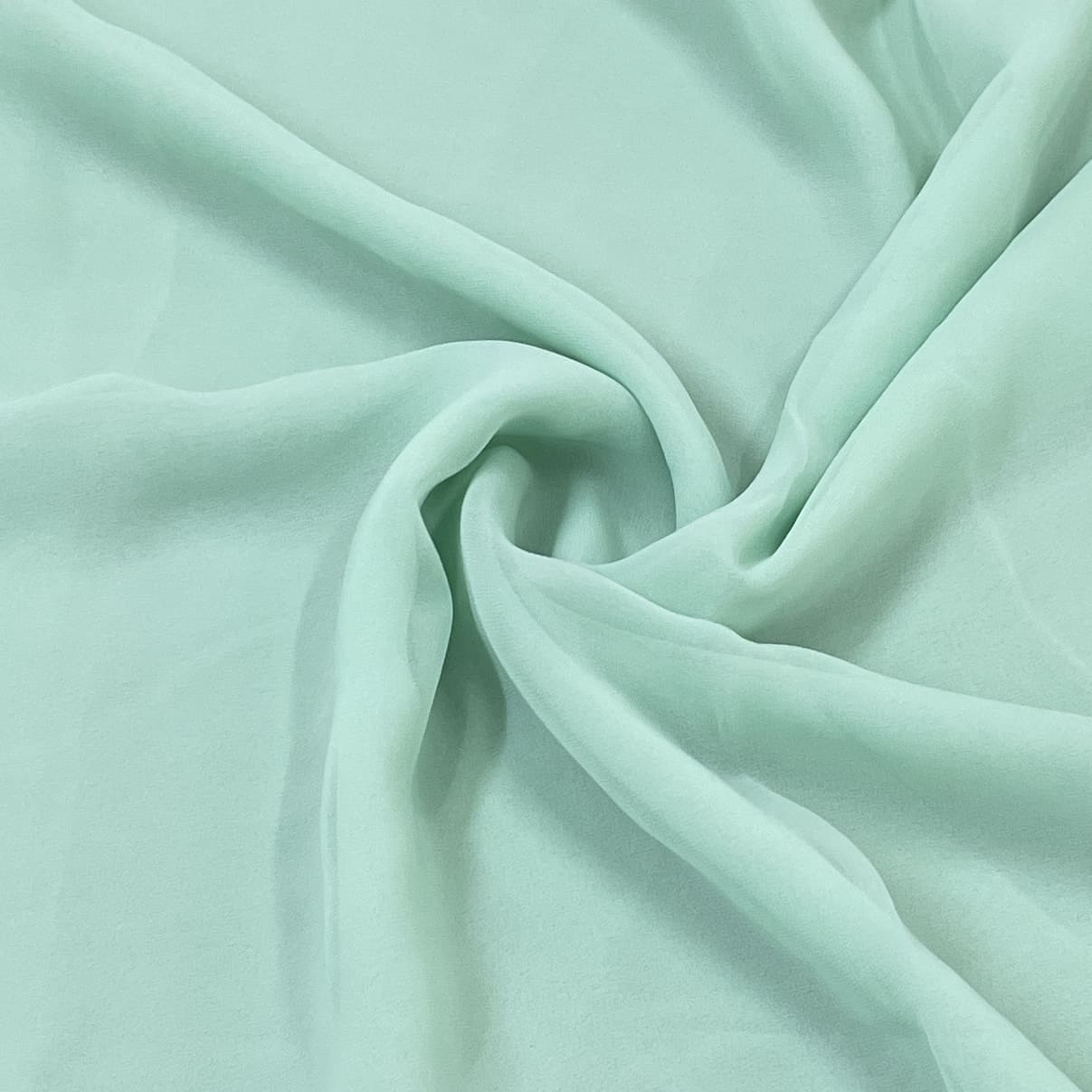 classic light mint green solid georgette fabric