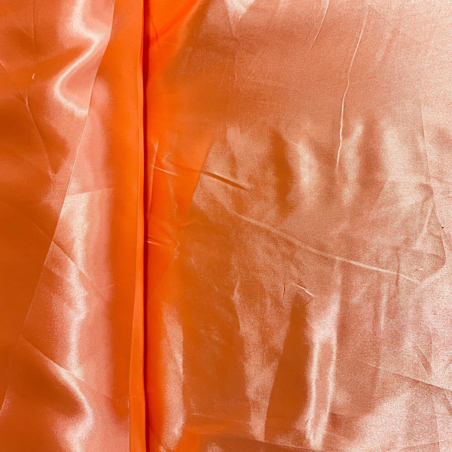 Coral Pink Solid Satin Fabric - TradeUNO