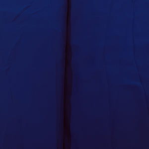 Classic Indigo Blue Solid Georgette Fabric