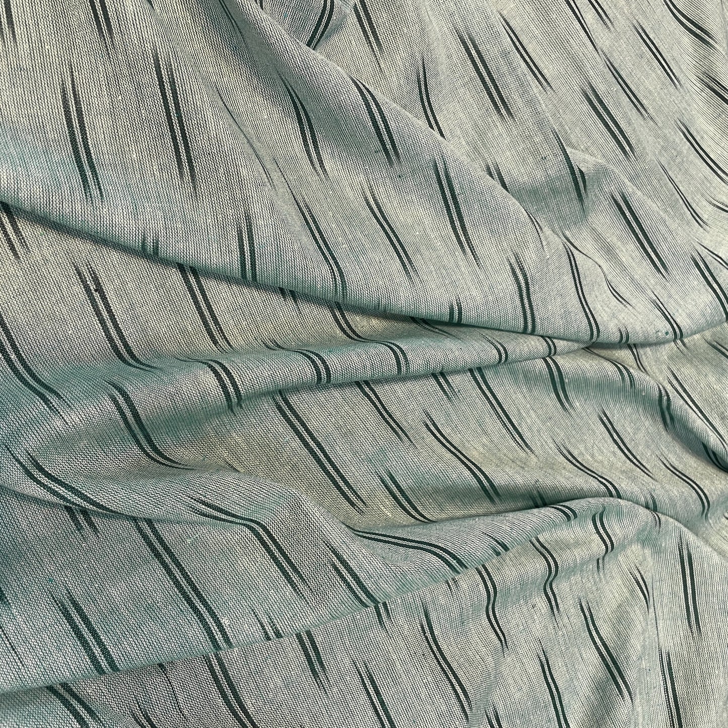 Premium Green Ikkat Print Cotton Fabric