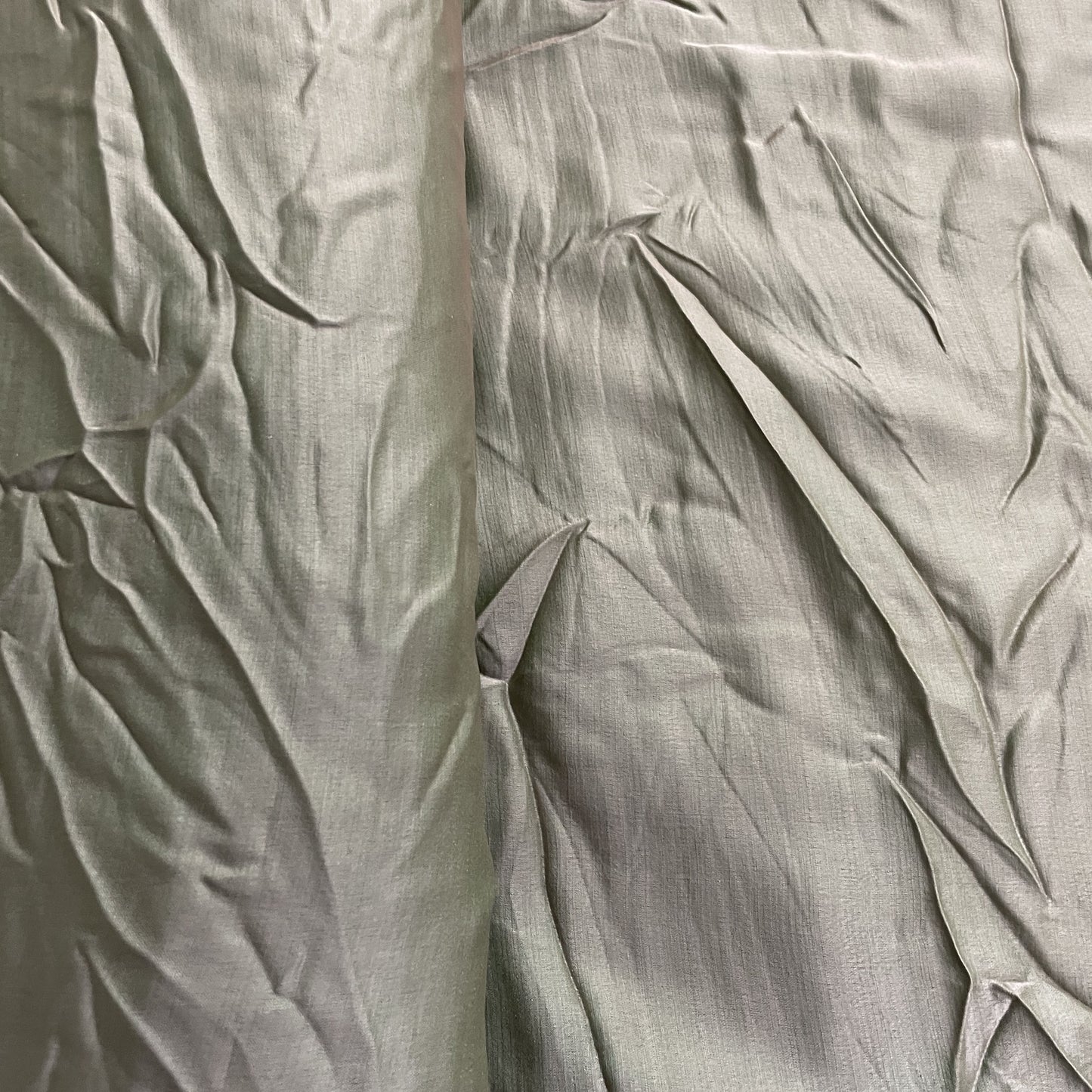Classic Grey Green Solid Bemberg Silk