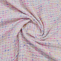 Exclusive Pink With Lurex Tweed Fabric