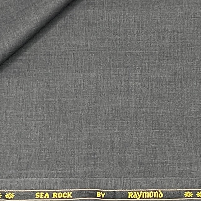 Dark Grey Solid Poly Viscose Suiting Fabric Set