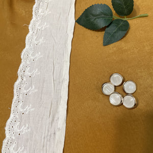 White Dyeable Cotton lace