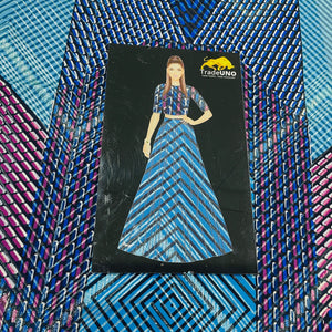 Black With Multicolor Gotta Embroidery Georgette Satin Fabric - TradeUNO