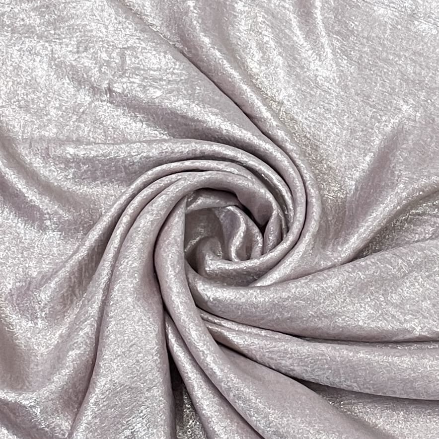 Classic Peach Pink Gold Shimmer Chanderi Velvet Fabric