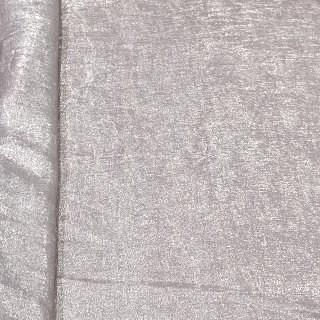 Classic Peach Pink Gold Shimmer Chanderi Velvet Fabric