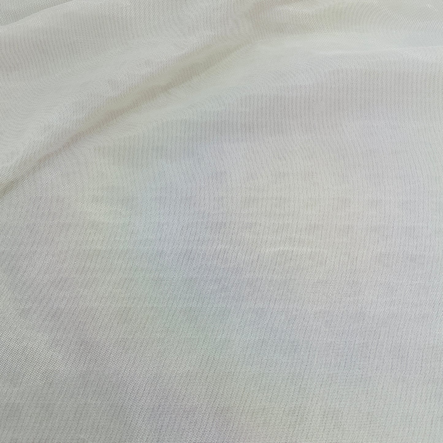 White Solid Mesh Net Fabric