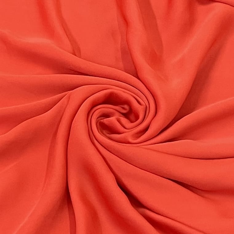 exclusive orange solid milano crepe fabric