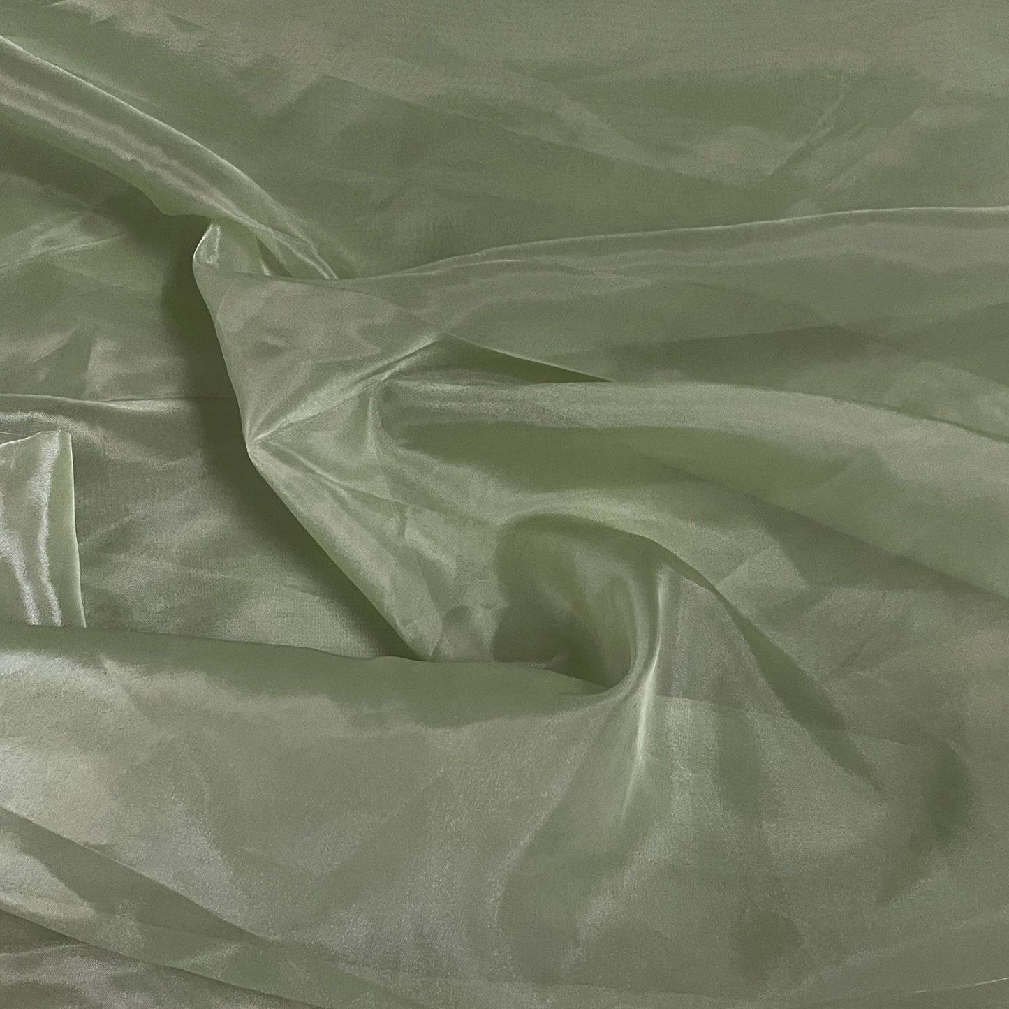 Premium Sage Green Solid Liquid Organza Fabric