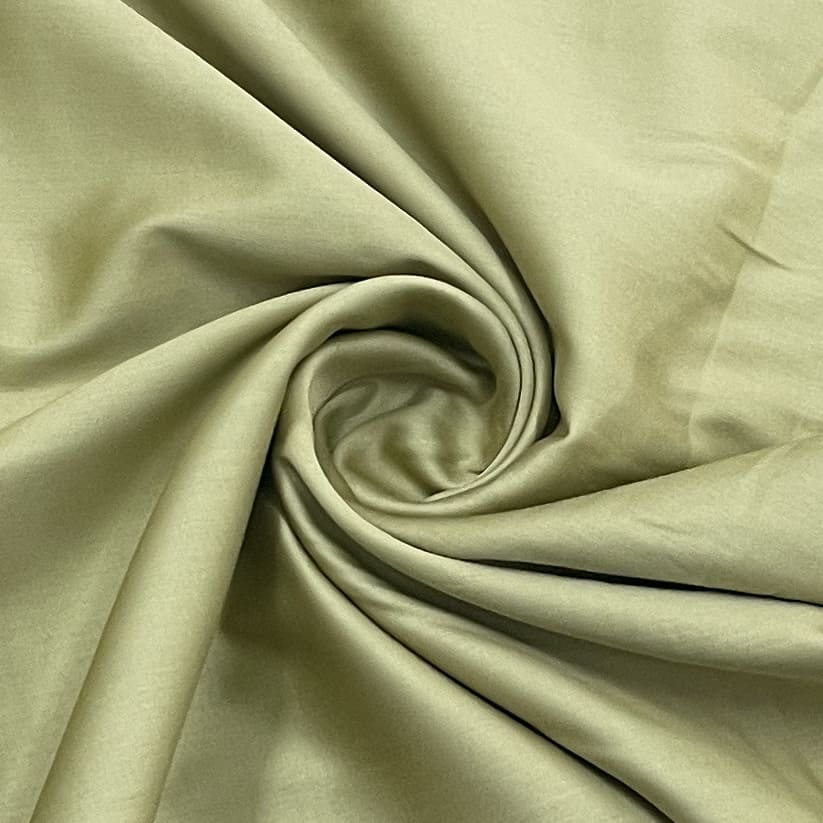 classic moss green solid cotton satin