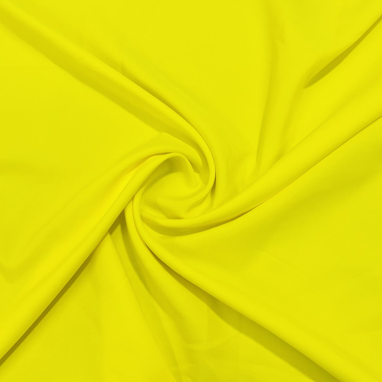 Exclusive Lime Yellow Solid Malai Crepe Fabric