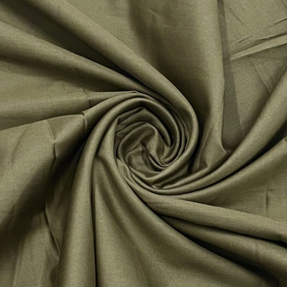 classic crocodile green solid cotton satin