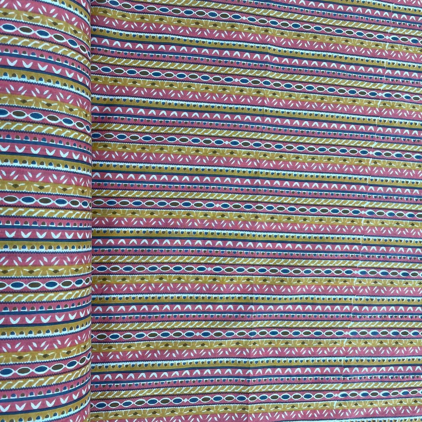 Pink Handblock Print Cotton Fabric - TradeUNO