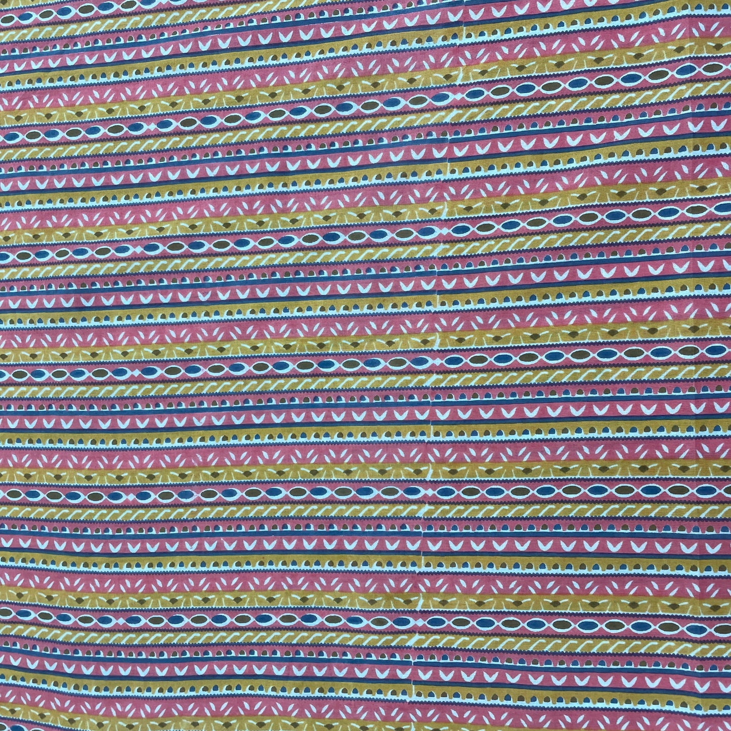 Pink Handblock Print Cotton Fabric - TradeUNO