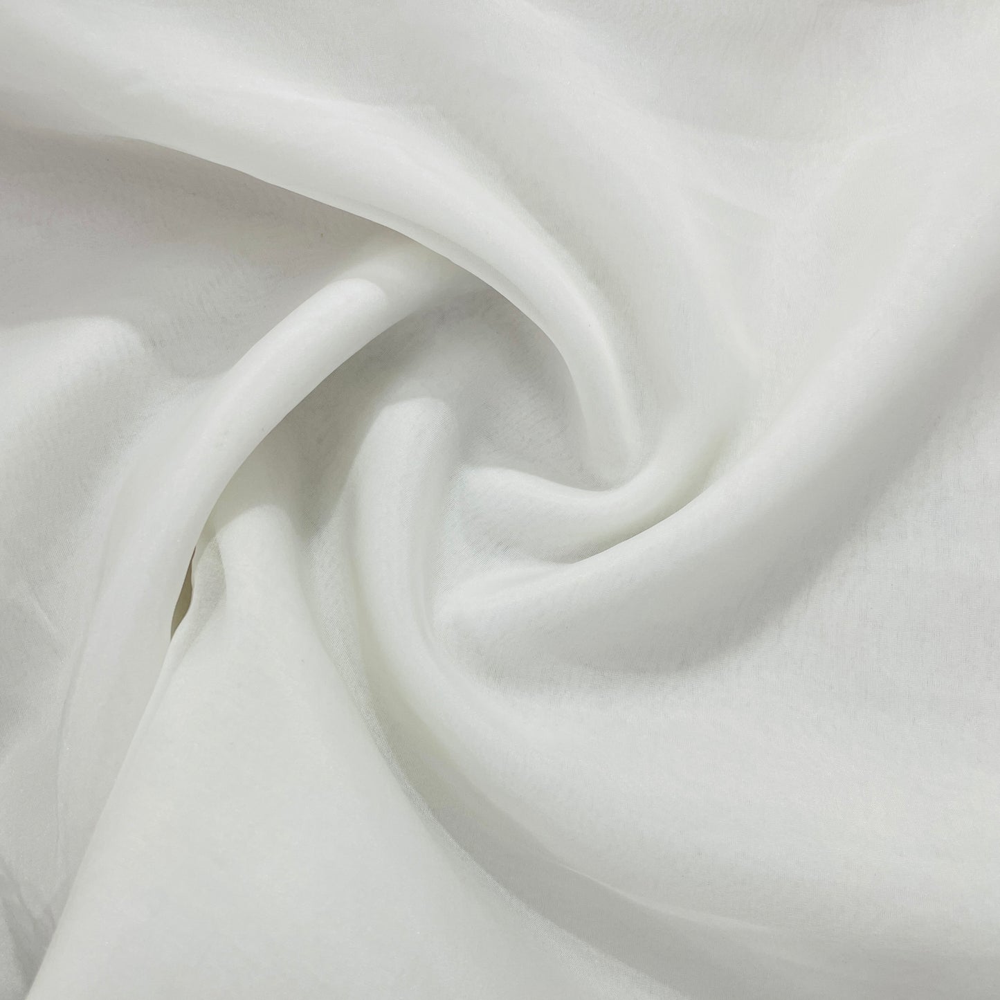 White Solid Viscose Organza Dyeable Fabric - TradeUNO