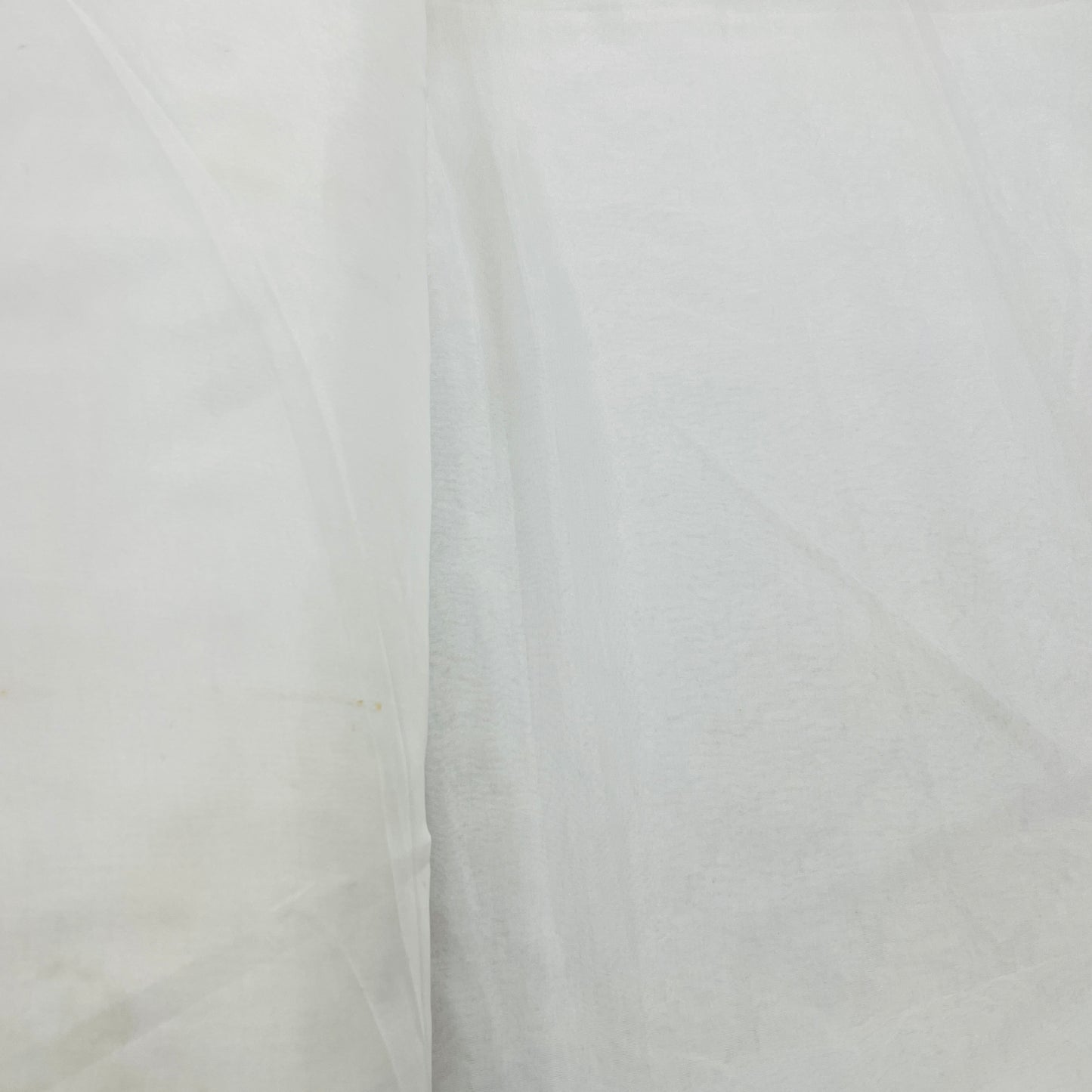 White Solid Viscose Organza Dyeable Fabric - TradeUNO