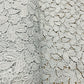 Premium Blues White Abstract Schiffli Crochet Fabric