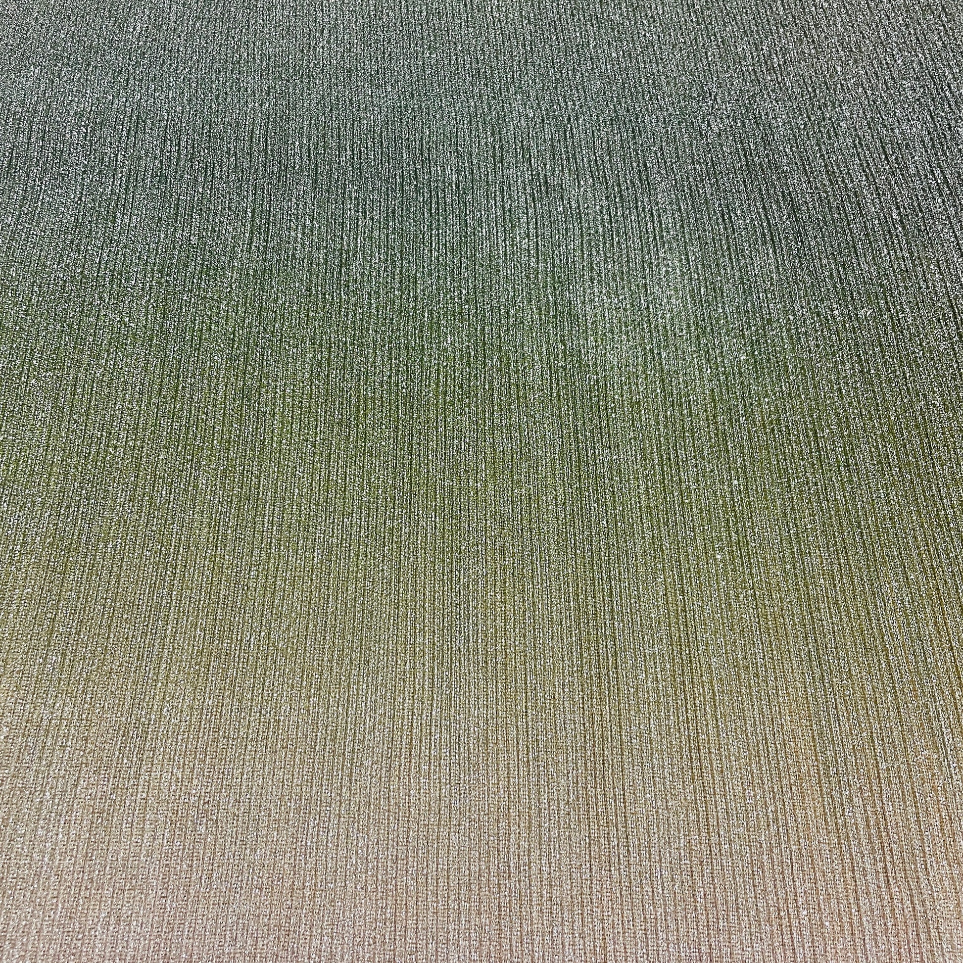 Light Green & Grey Ombre Shimmer Knitted Lycra Fabric - TradeUNO