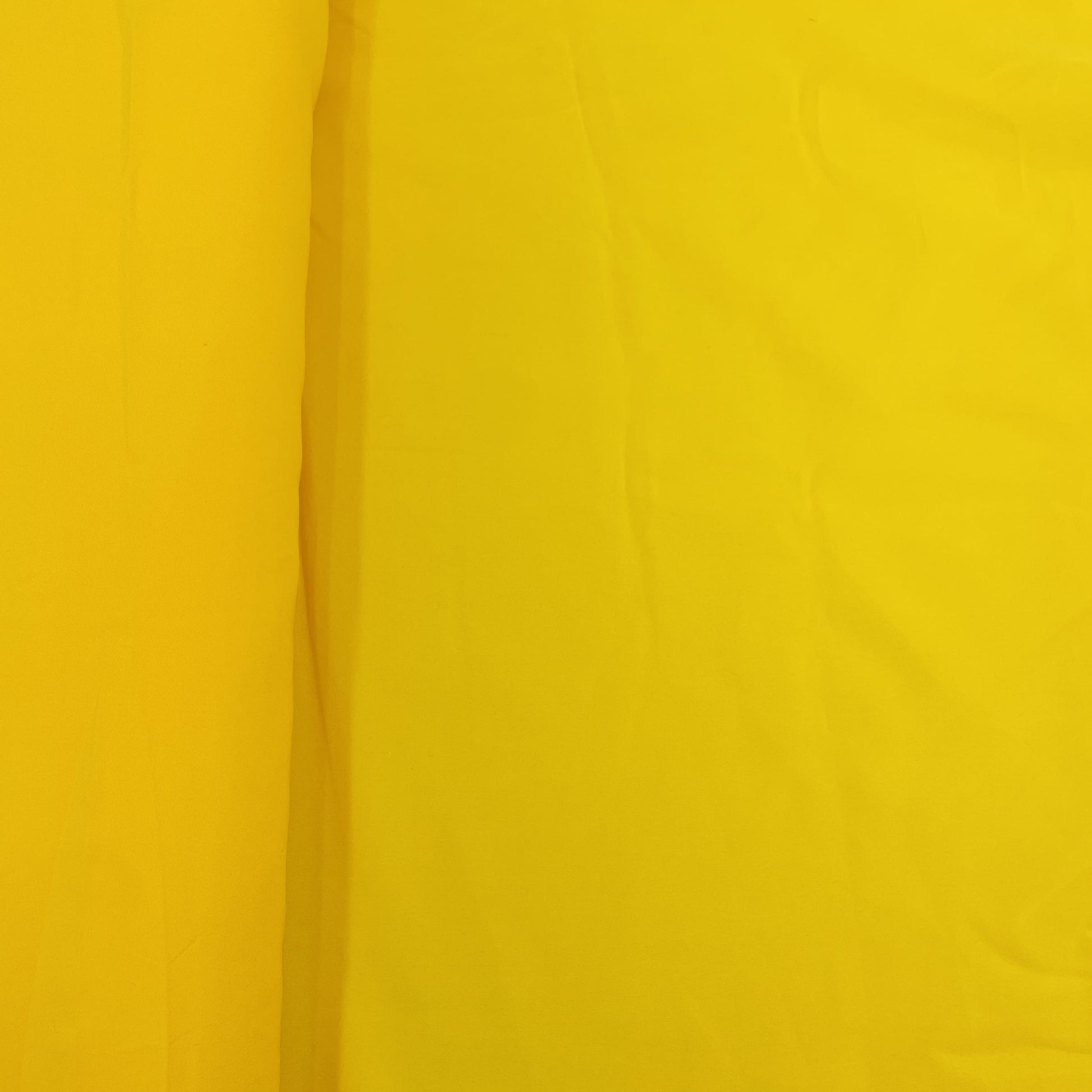 Exclusive Bright Yellow Solid Malai Crepe Fabric