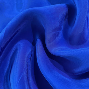 Royal Blue Solid Natural Crepe Fabric 19729