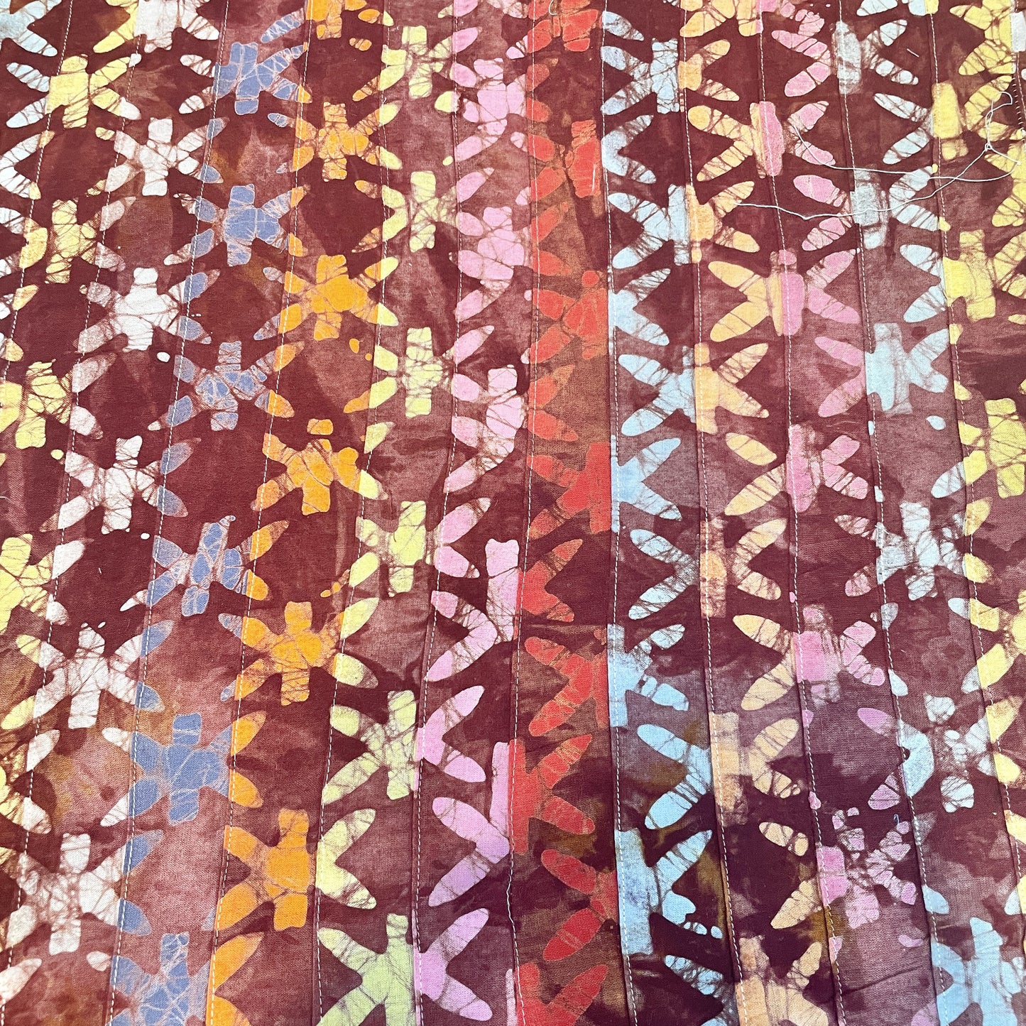 Premium Red Multicolor Patchwork Cambric Cotton Fabric