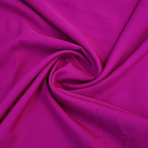 Exclusive Magenta Purple Solid Malai Crepe Fabric