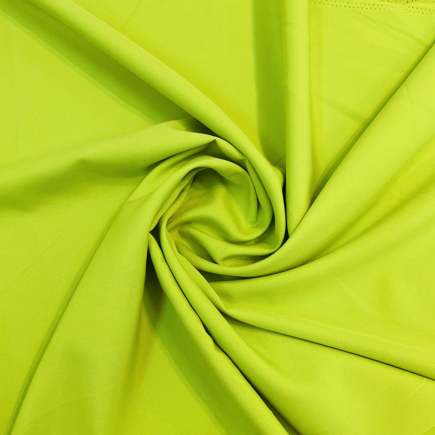 Exclusive Lime Green Solid Malai Crepe Fabric