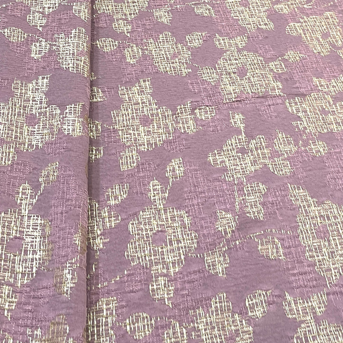 Exclusive Lilac Purple Floral Brocade Jacquard Fabric