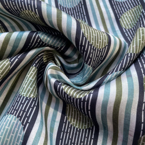 Light Green Multicolor Print Modal Satin Fabric 17173