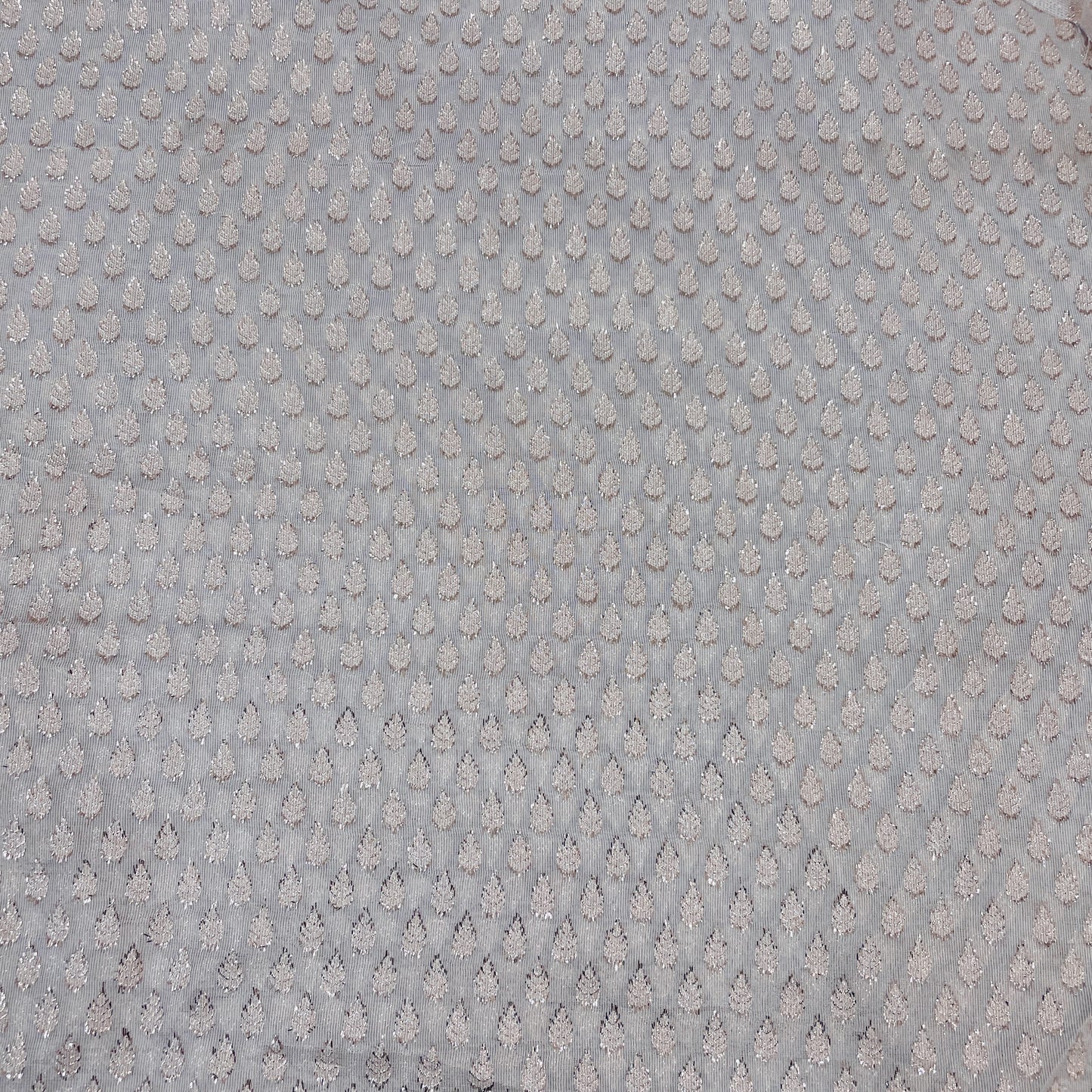 Exclusive Cream & Golden Floral Zari Brocade Jacquard Fabric