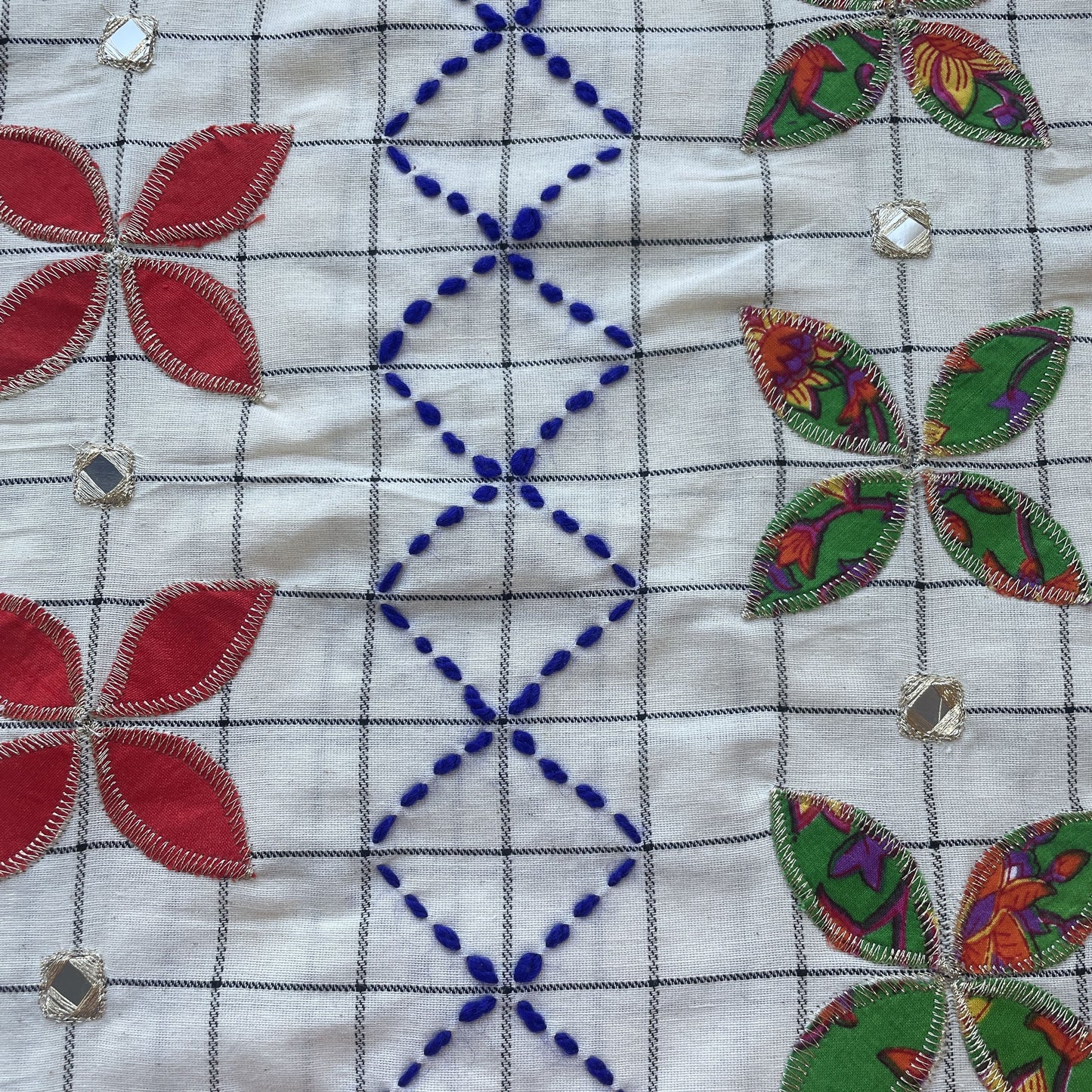 Exclusive Sky Blue Imported Beads Embroidery Net Fabric