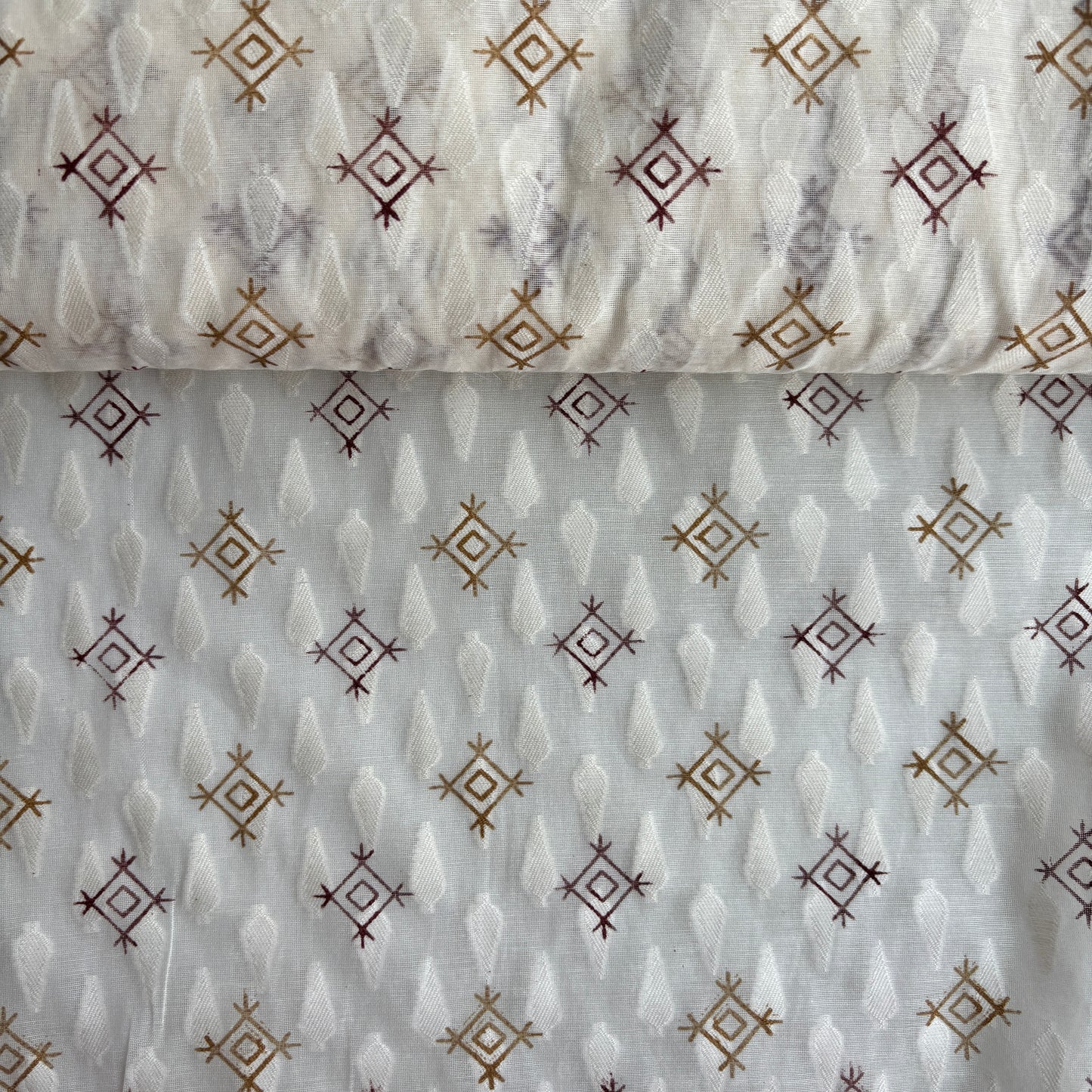 Exclusive Brown Golden Solid Metallic Knitted Lycra Fabric