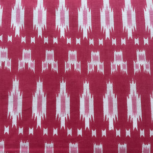 Pink Ikkat Print Cotton Fabric 16231