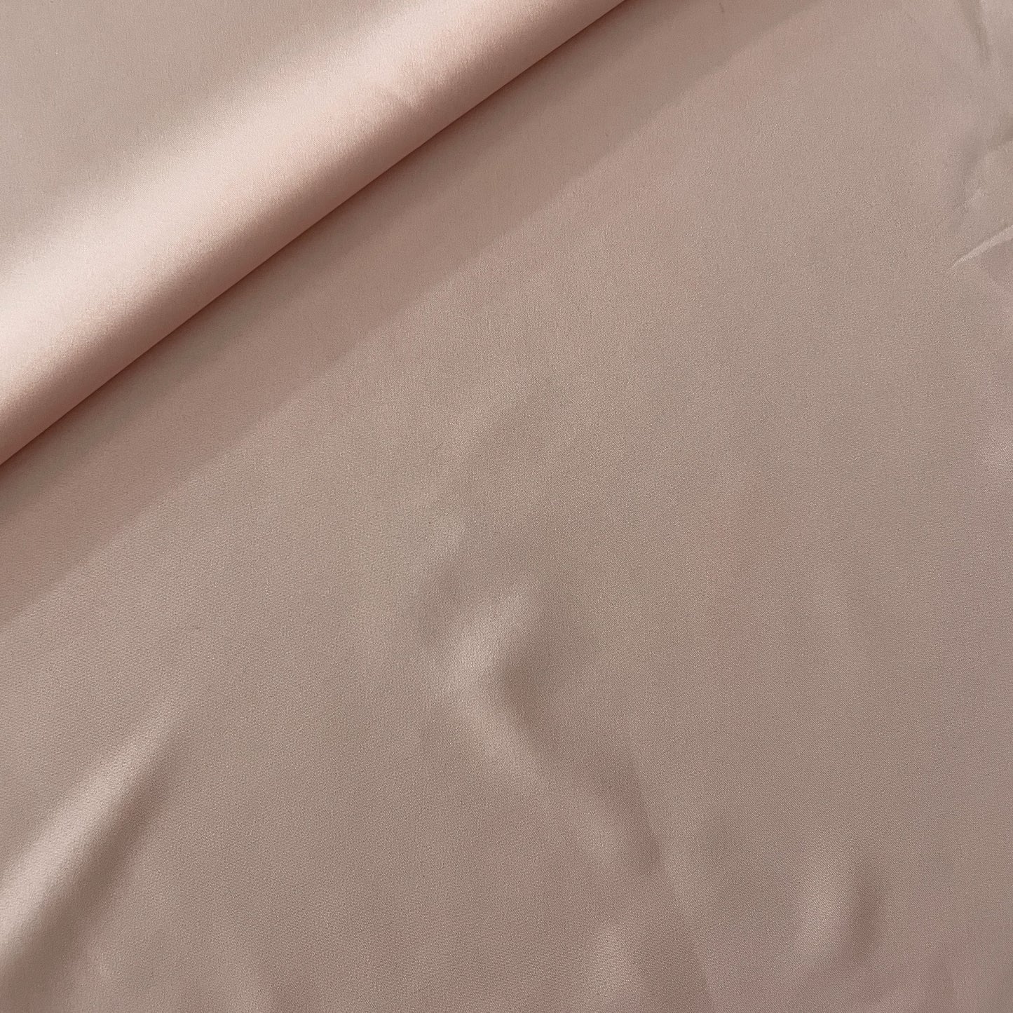 Peach Pink Solid Butter Crepe Fabric