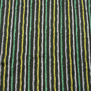 Navy Blue Multicolor Stripes Modal Satin Fabric 20841
