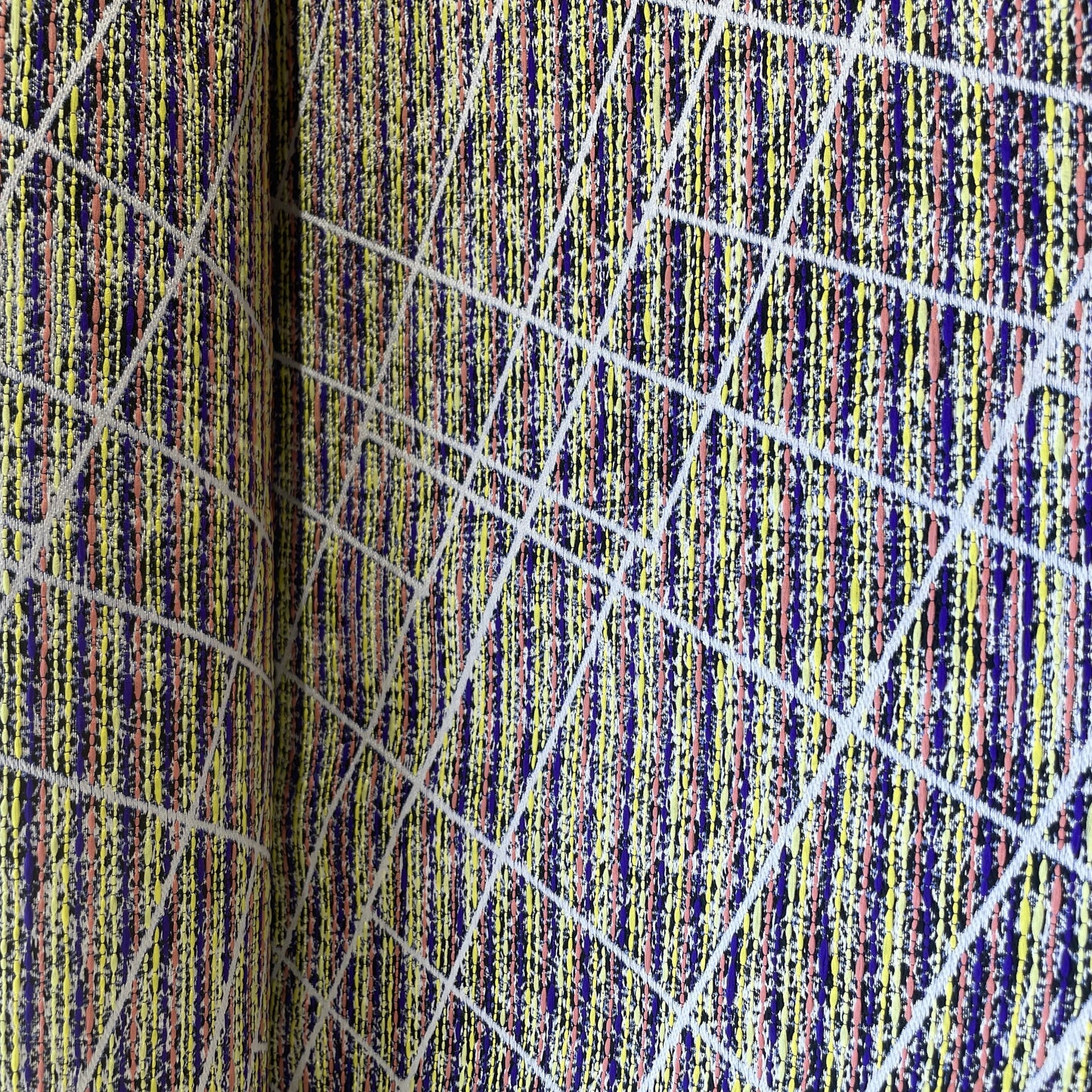 Blue Stripe Handloom Brocade Jacquard Fabric 12345