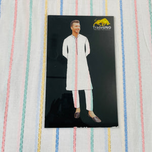 Off White & Multicolor Stripe With Lurex Cotton Fabric - TradeUNO