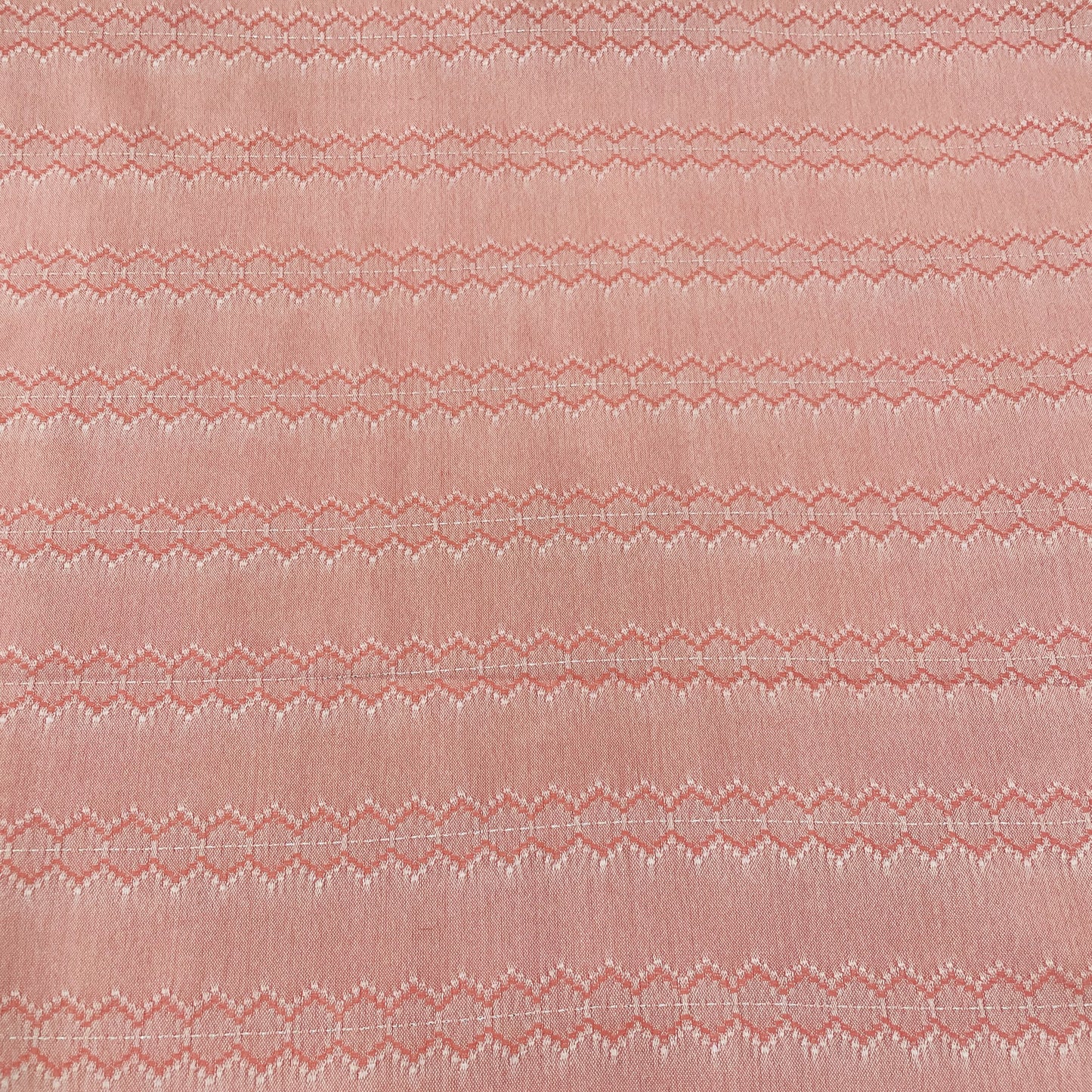 Premium Pink Stripes Geometrical Dobby Embroidery Cotton Muslin Fabric