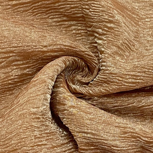 Dusky Orange Solid Shimmer Crushed Tissue Fabric - TradeUNO