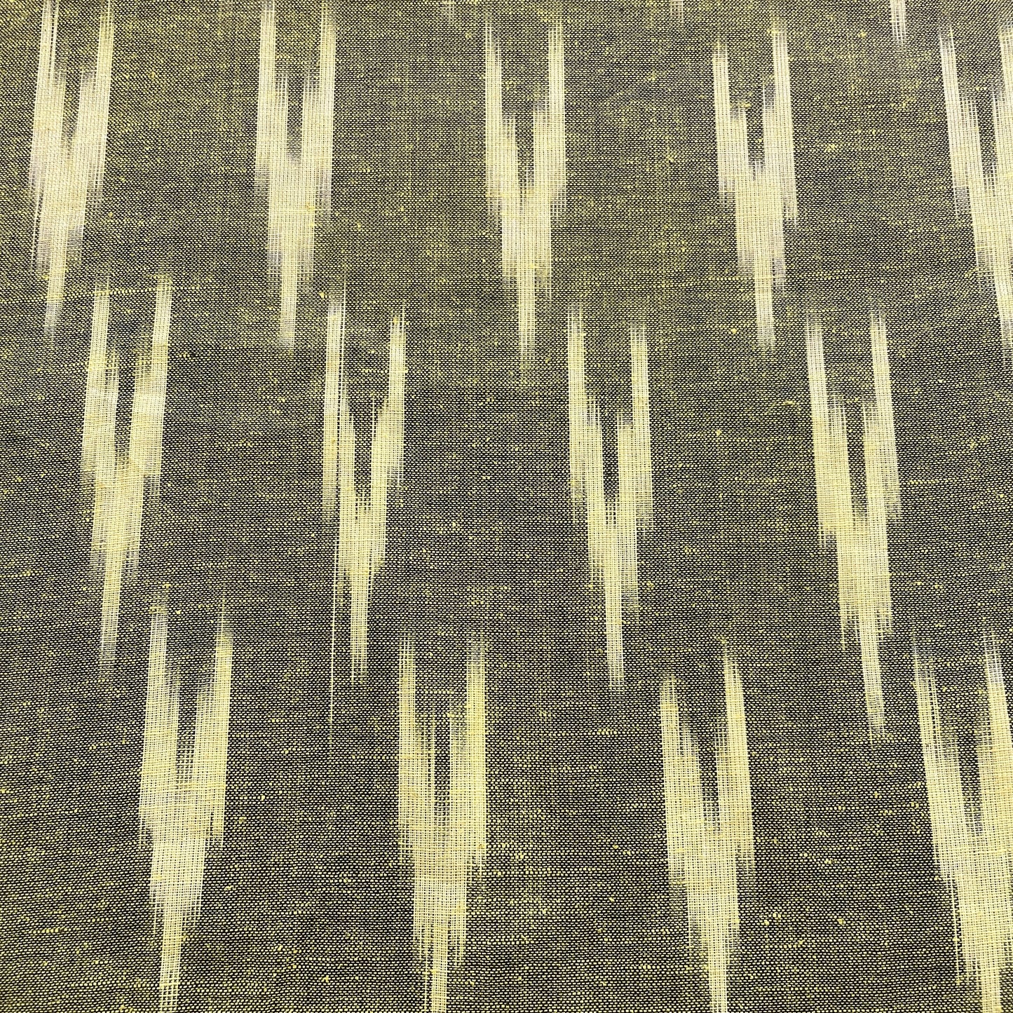 Premium Green Yellow Ikkat Print Cotton Fabric