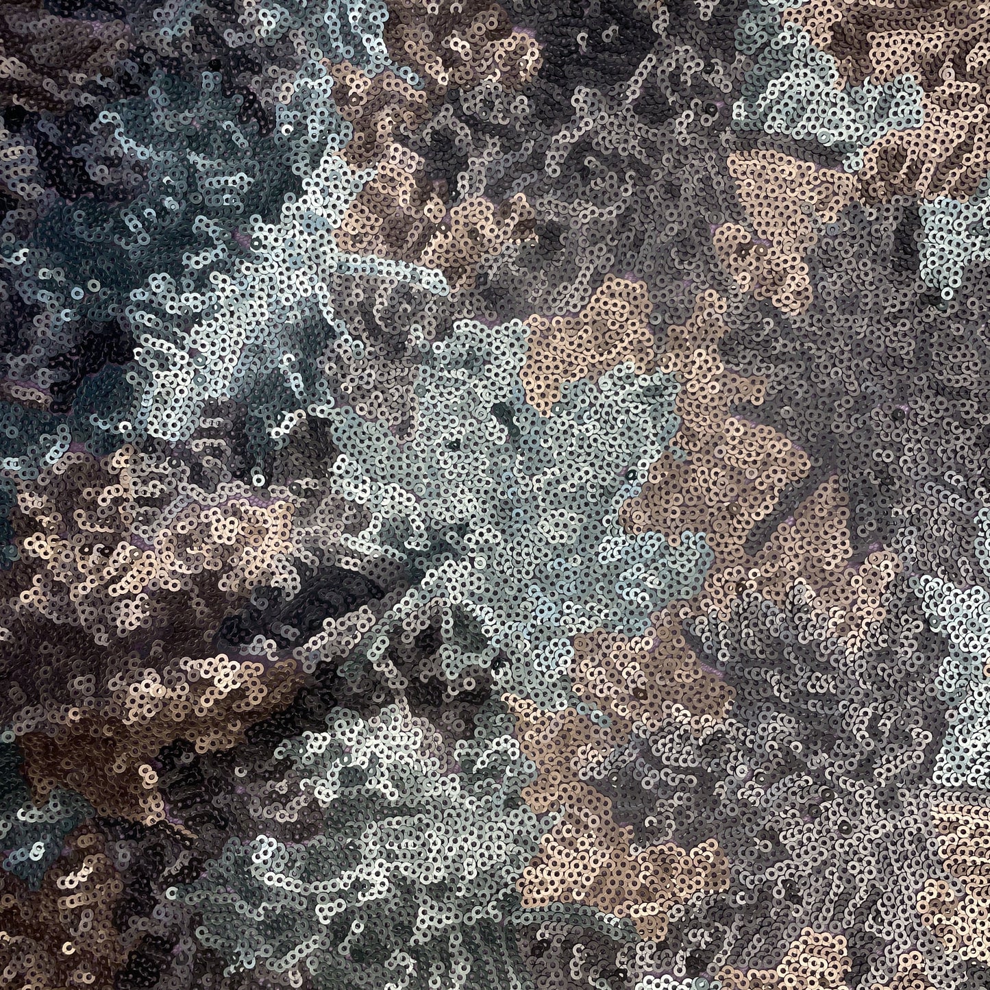Premium Purple Multicolor Abstract Heavy Sequins Embroidery Net Fabric