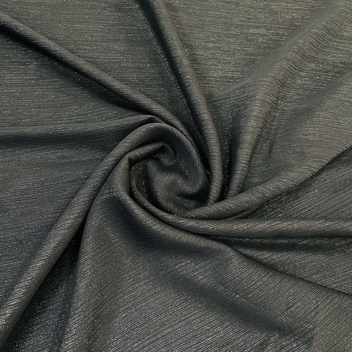 Exclusive Black Solid Shimmer Chiffon Fabric