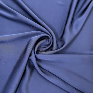 Exclusive Navy Blue Solid Satin Fabric