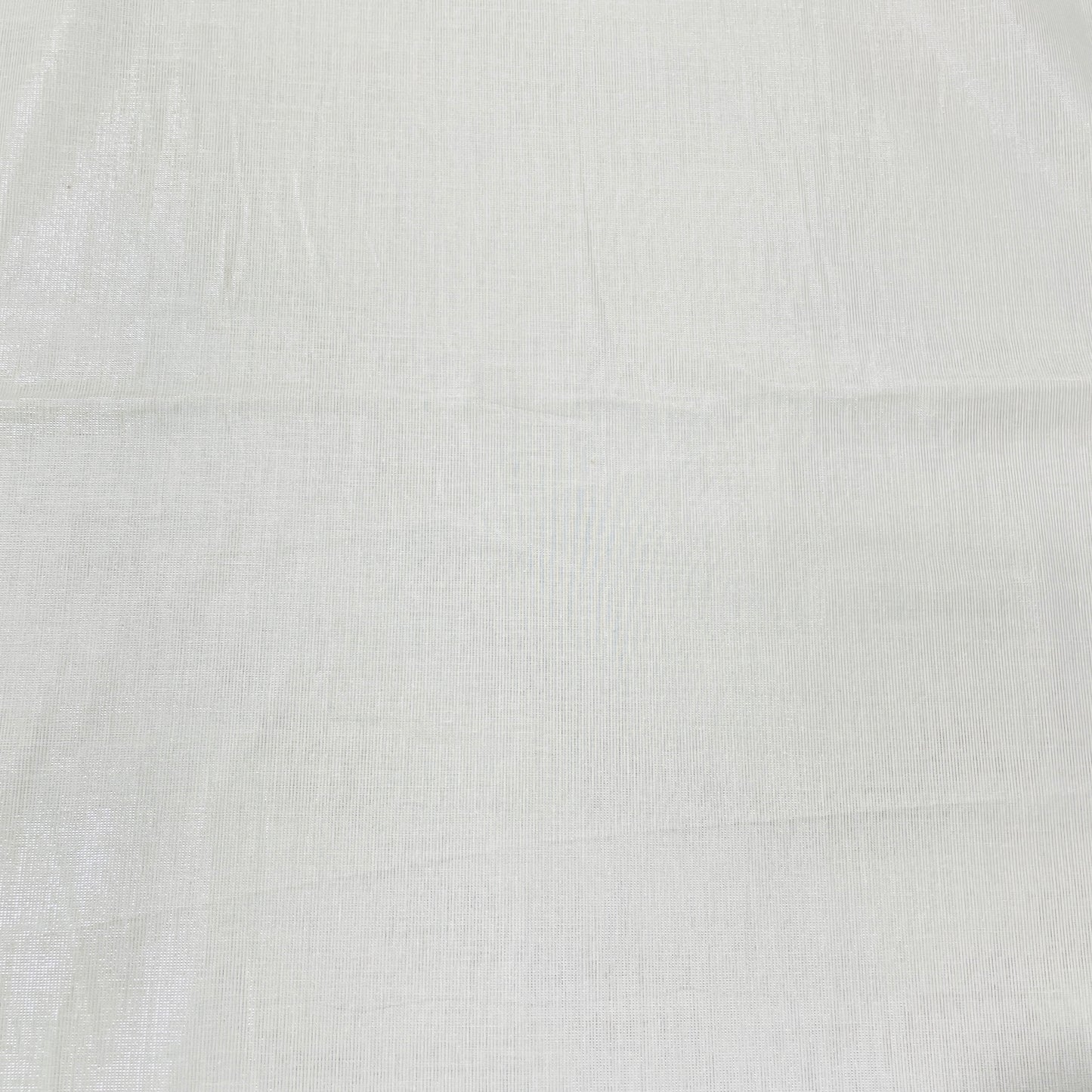 Off White Solid With Lurex Cotton Fabric - TradeUNO