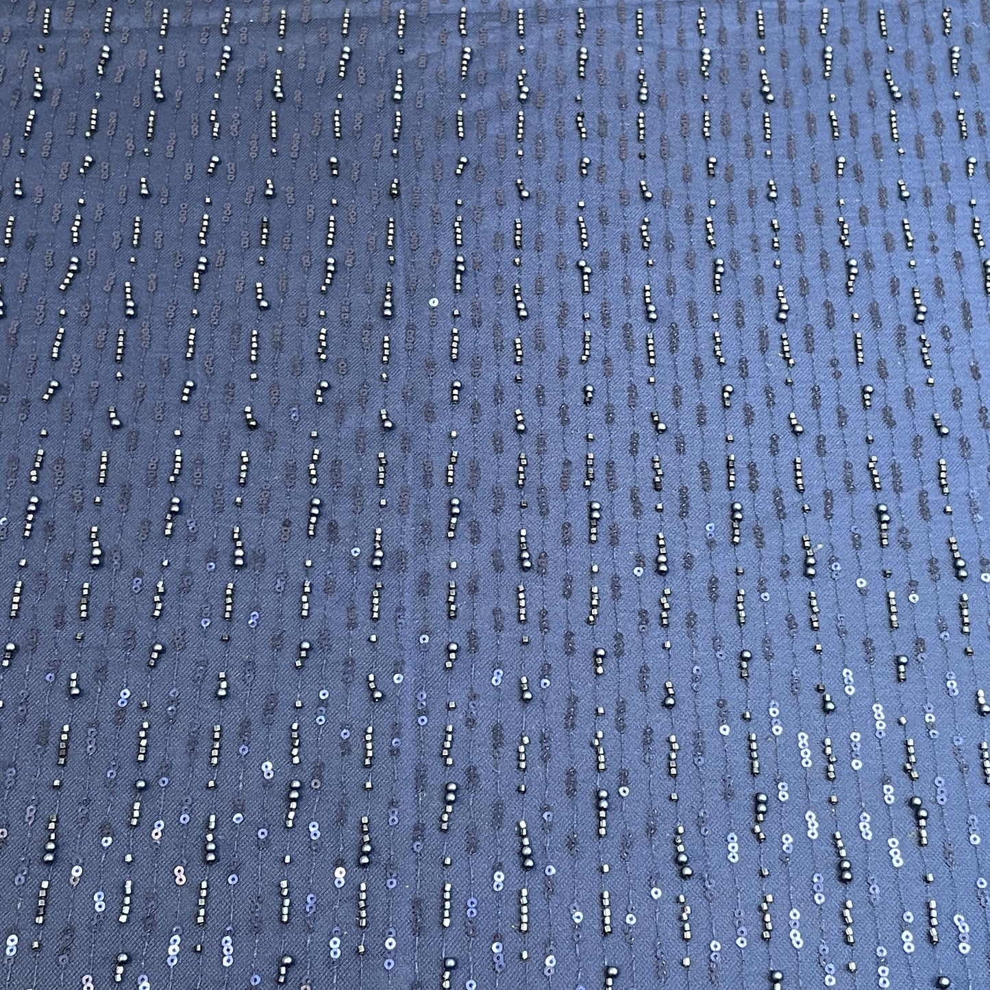 Exclusive Blue Pearl Sequins Cut Dana Embroidery Net Fabric