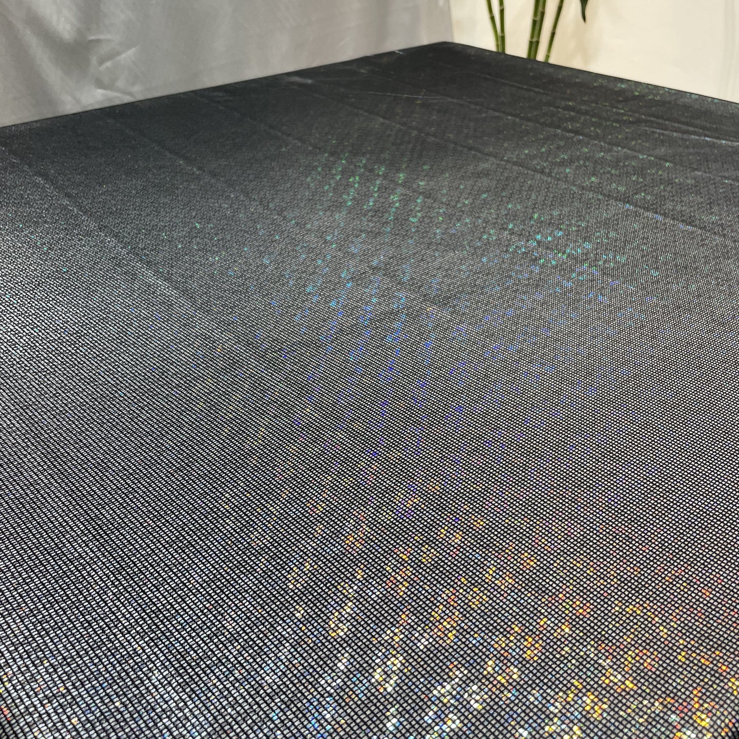 Premium Black Gold Lurex Embossed Satin Fabric